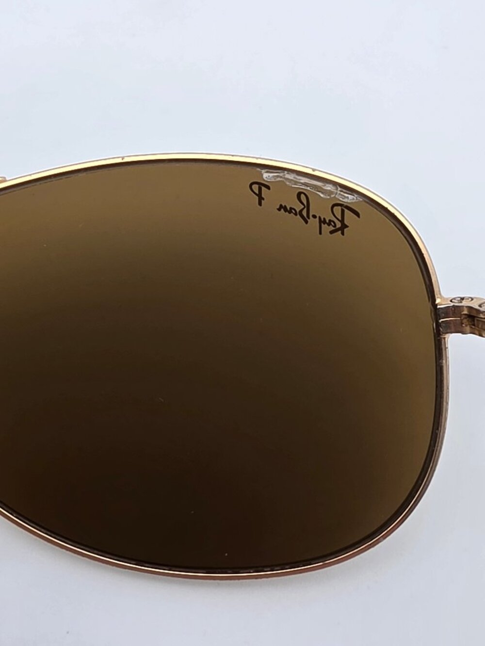 Ray-Ban RB3362 Cockpit Gold Frame Polarized Brown B-15 Lens Aviator Sunglasses - Picture 10 of 16